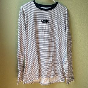 Black and White thin stripe Vans long Sleeve Shirt